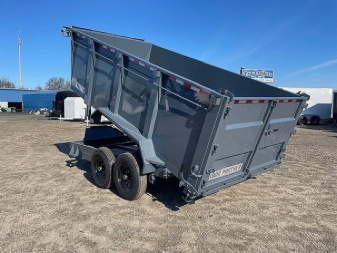 New 2025 Iron Panther 14 Foot Dump Trailer 14k Black, Grey or White
