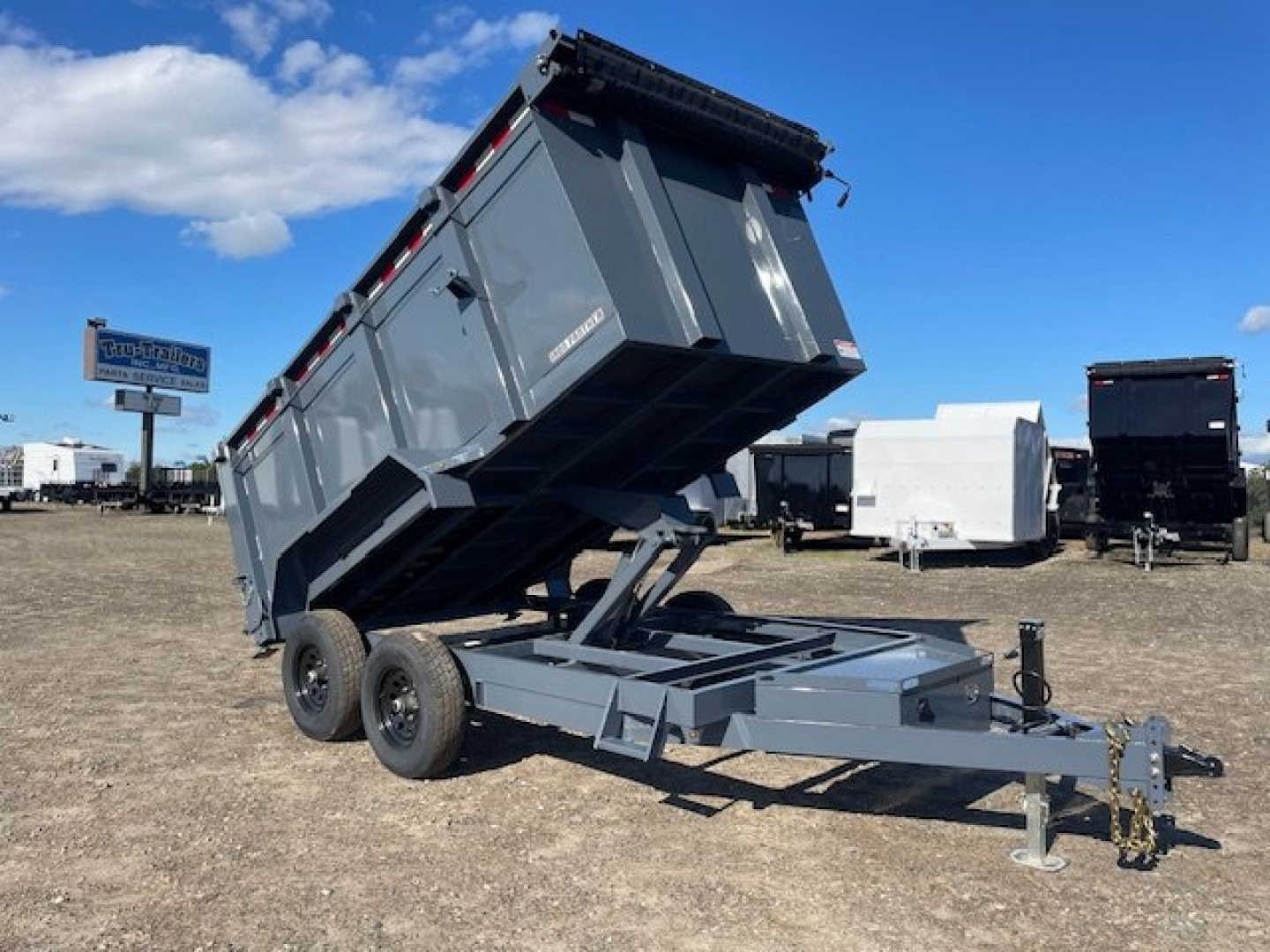 New 2025 Iron Panther 7'x12'x4' Dump Trailer 14k