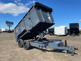 New 2025 Iron Panther 12 Foot Dump Trailer 14k Black, Grey, or White