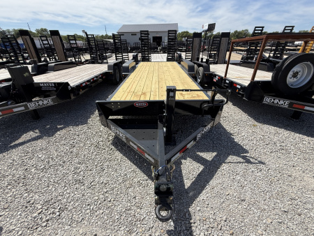 New 2026 Behnke CBCT2220E-S10K Equipment Trailer 83X22 TA SKIDLOADER BEAVERTAIL W/FLIP-UP RAMPS (GVW:20000) BLACK