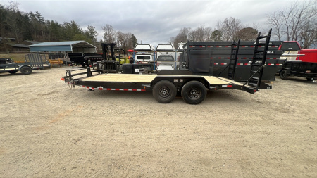 New 2026 Iron Bull ETB8320072 Equipment Trailer / 83"X22' (20' FLAT 2' DOVETAIL) / 2-7,000# AXLES / 235/80R16" 10 PLY TIRE AND WHEEL / STAND UP RAMPS