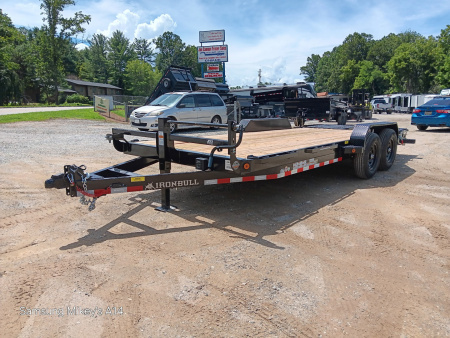 New 2026 Iron Bull ETB8322072 Equipment Trailer / 83"X22' (19' FLAT 3' DOVETAIL) / 2-7,000# AXLES / 235/80R16" 10 PLY TIRE AND WHEEL / DECK LEVEL RAMPAGE RAMPS