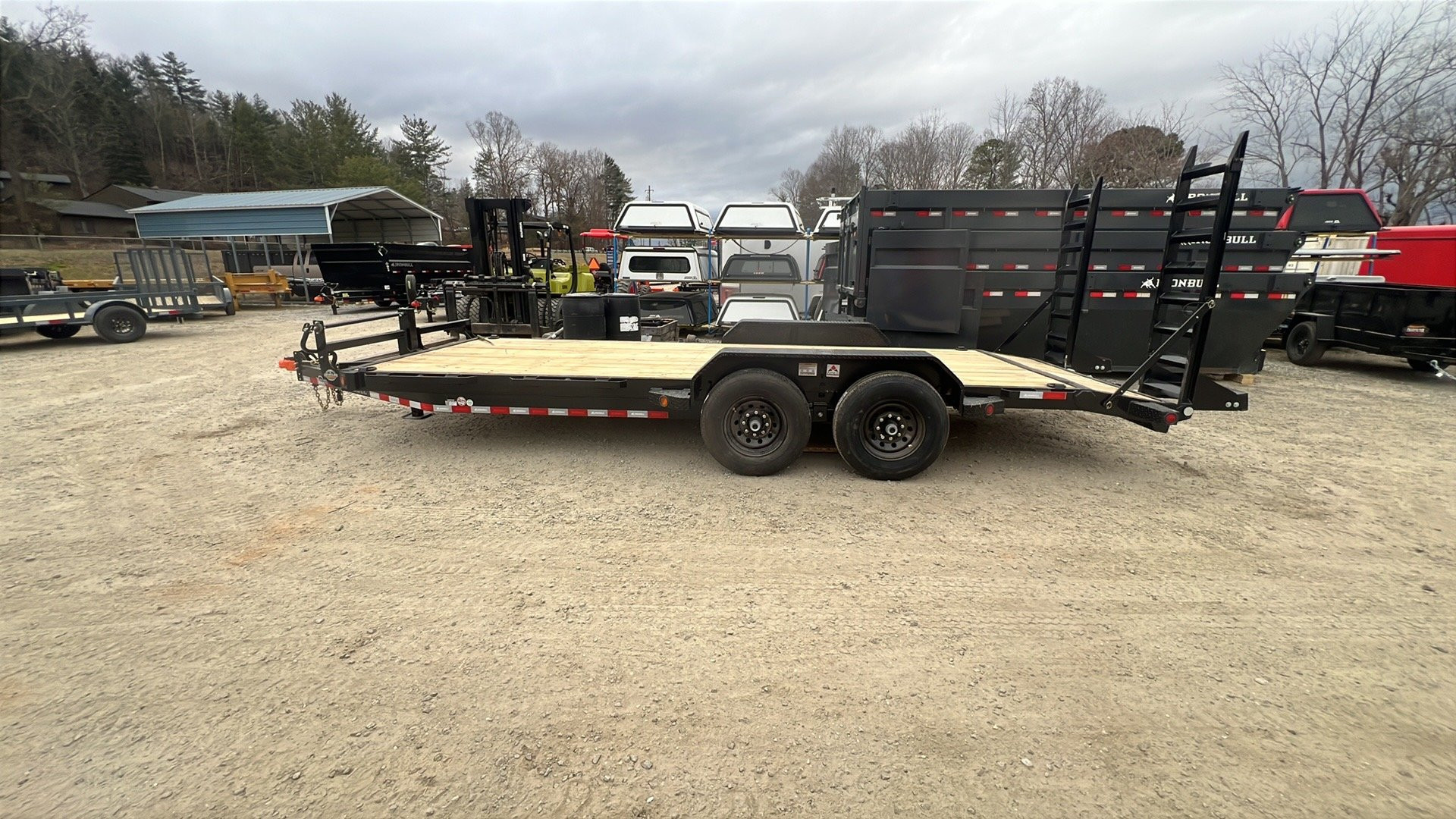 New 2026 Iron Bull ETB8320072 Equipment Trailer / 83"X20' (18' FLAT 2' DOVETAIL) / 2-7,000# AXLES / 235/80R16" 10 PLY TIRE AND WHEEL / STAND UP RAMPS