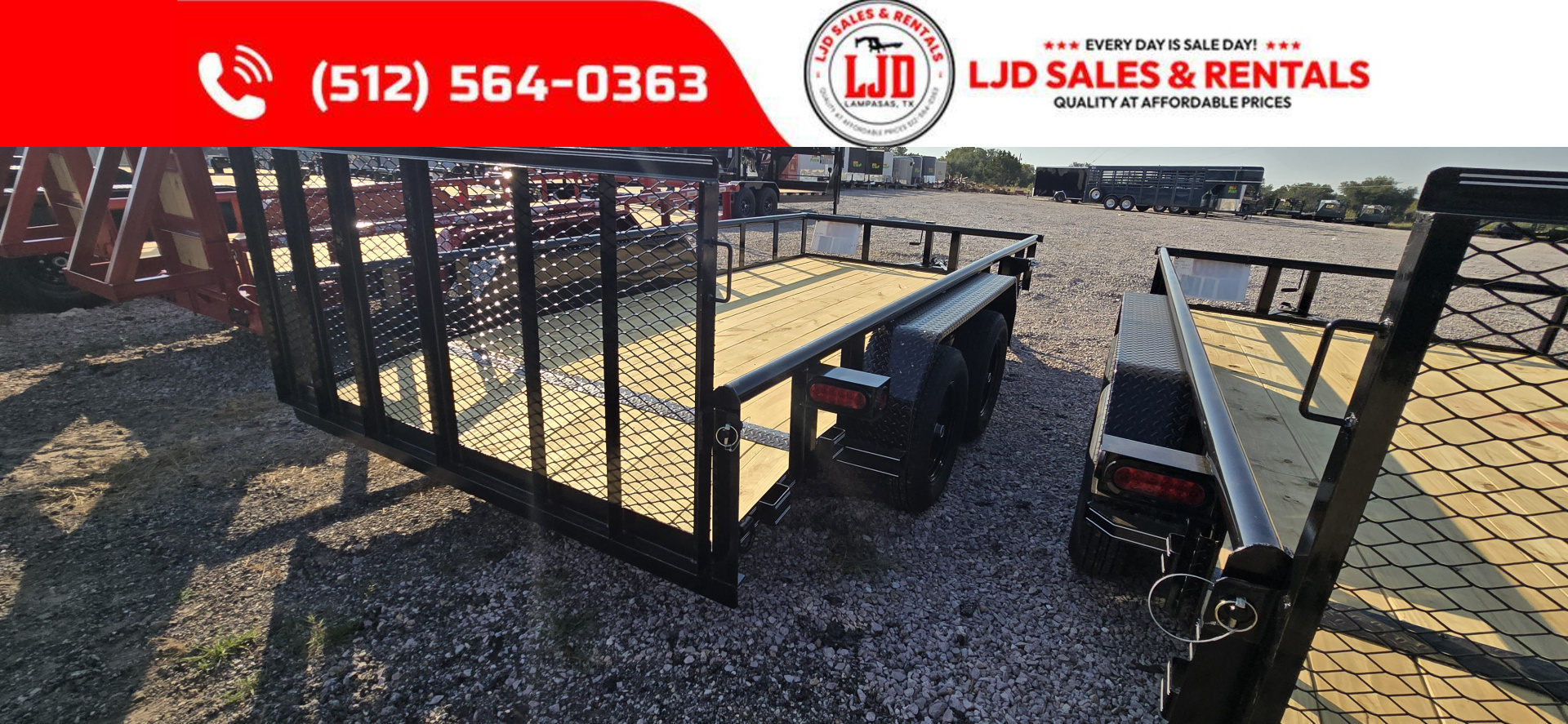 New 2025 Tiger - Utility Trailer 77x14 - Brakes - 7K GVWR