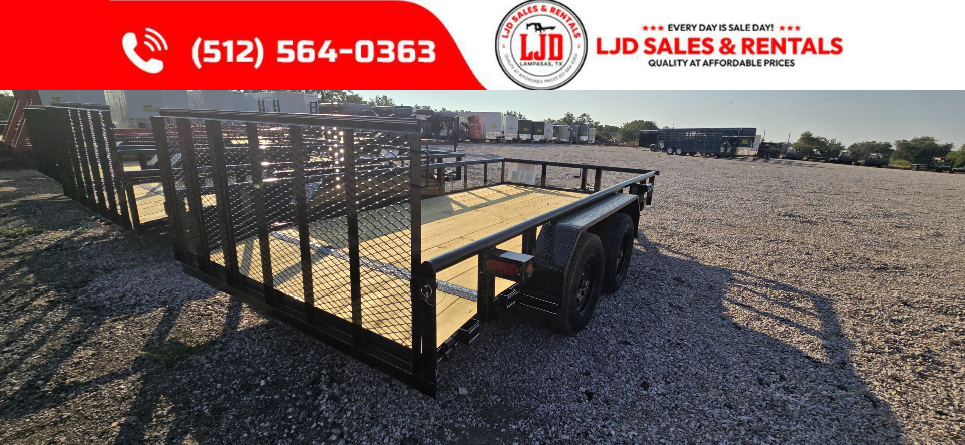 New 2025 Tiger - Utility Trailer 83x14 - Brakes - 7K GVWR
