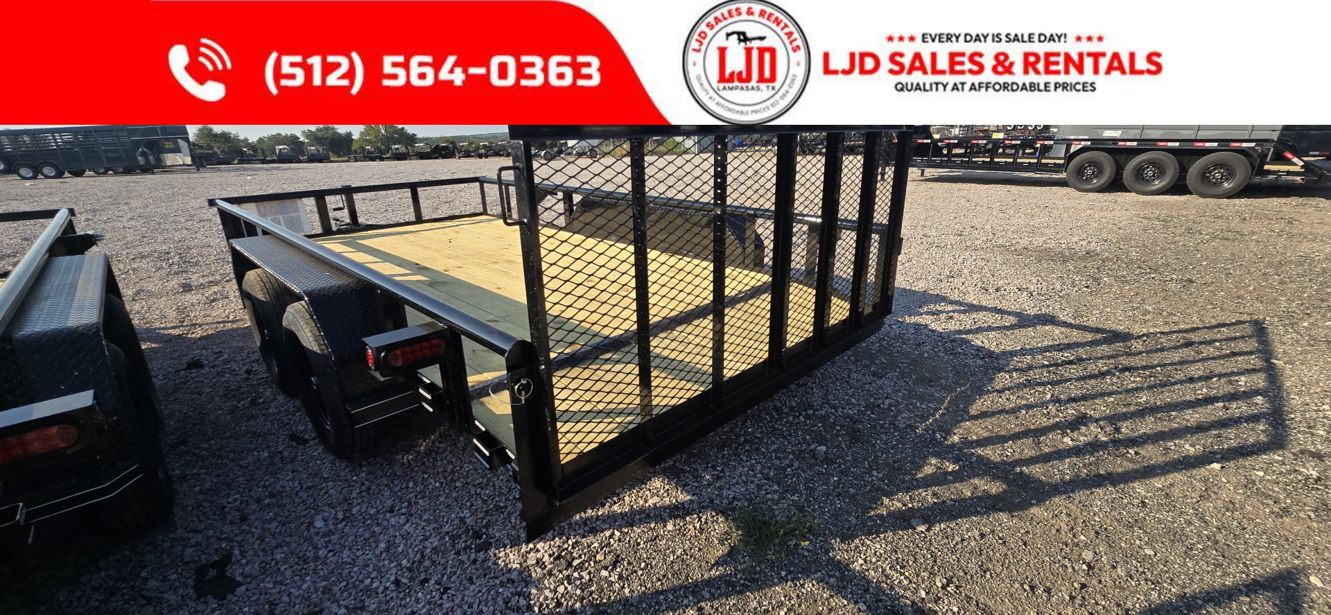 New 2025 Tiger - Utility Trailer 83x14 - Brakes - 7K GVWR