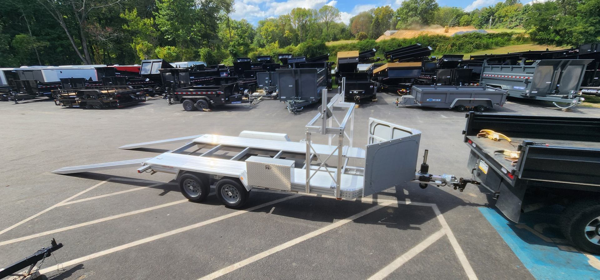 New 7 x 14'-2" Trailex CT-8455EB "HYPERCAR" Car / Racing Trailer 7k **84" between fenders