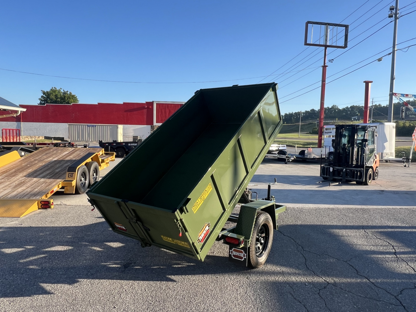 New 2025 Covered Wagon Trailers 4X8 DUMP Dump Trailer