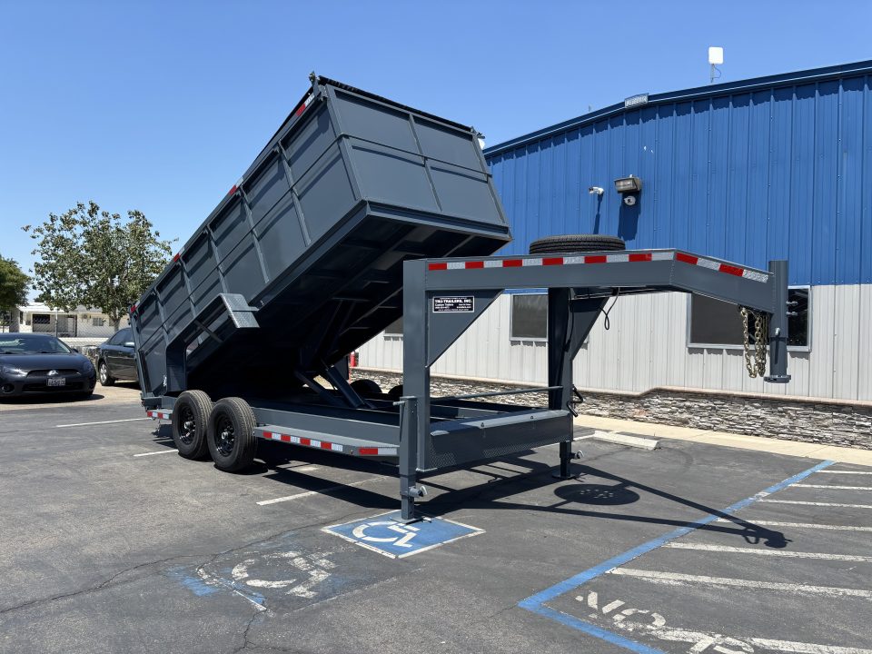 New TRU 7'x16'x4' GOOSENECK DUMP TRAILER 14,000 GVWR