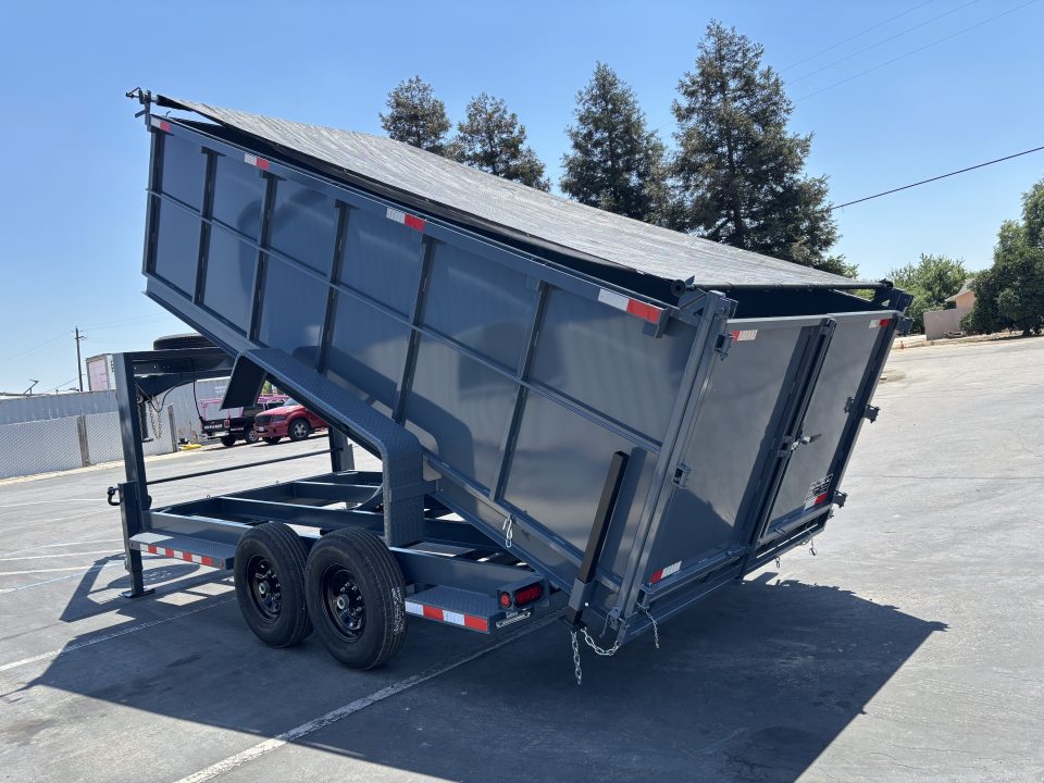 New TRU 7'x16'x4' GOOSENECK DUMP TRAILER 14,000 GVWR
