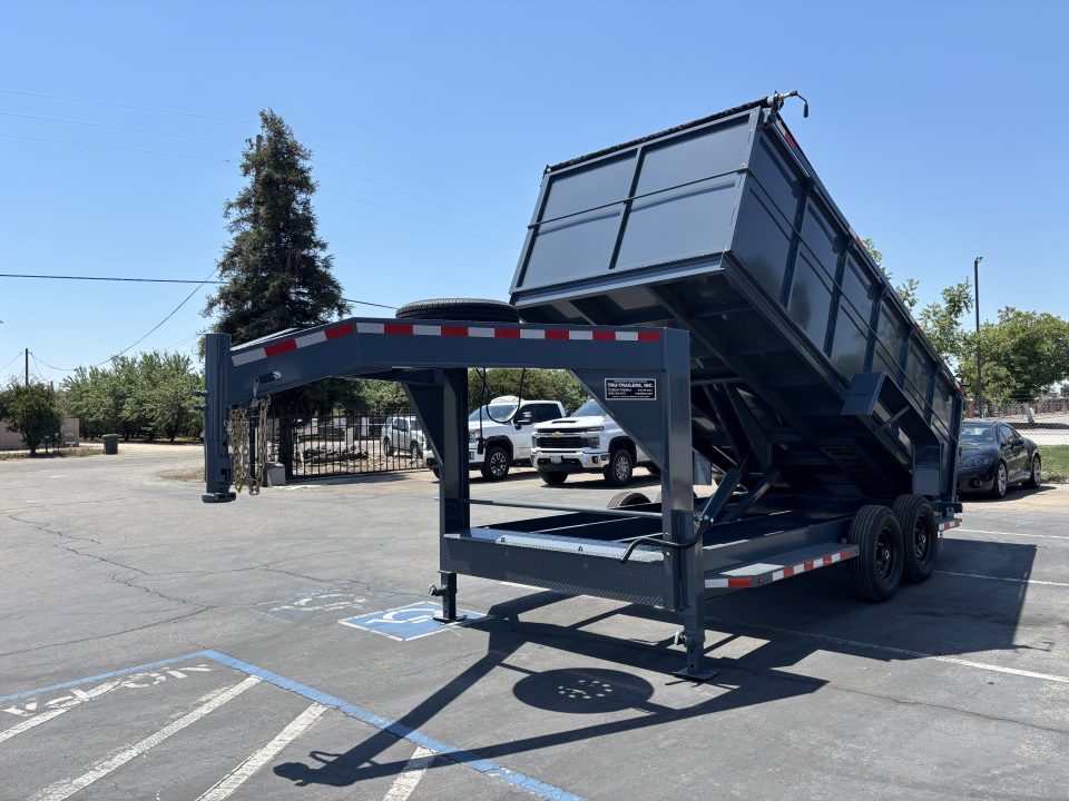 New TRU 7'x16'x4' GOOSENECK DUMP TRAILER 14,000 GVWR
