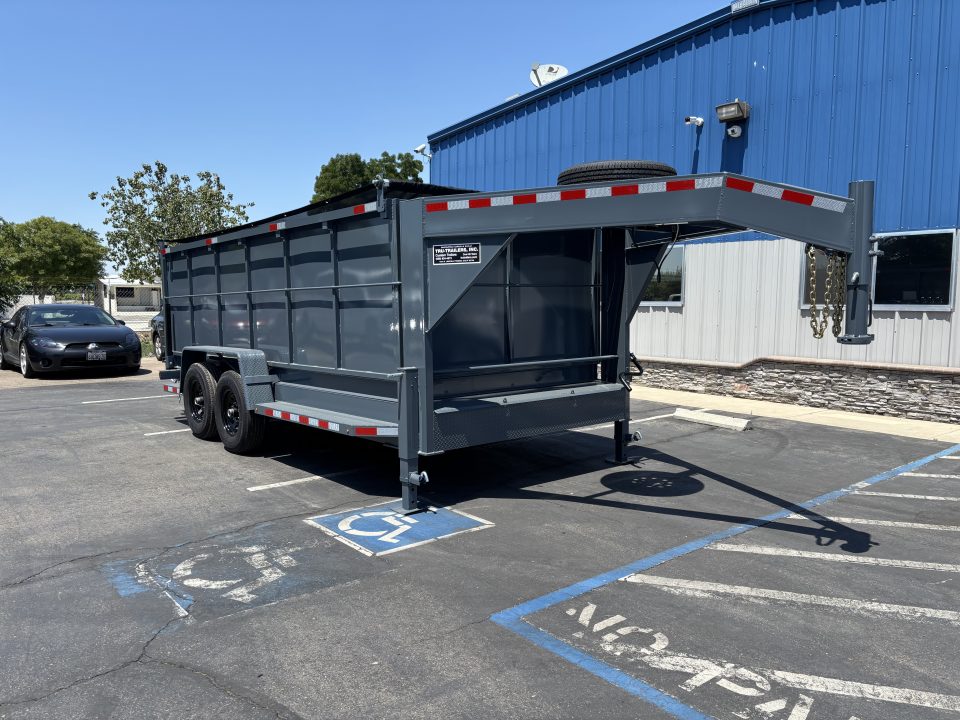 New TRU 7'x16'x4' GOOSENECK DUMP TRAILER 14,000 GVWR