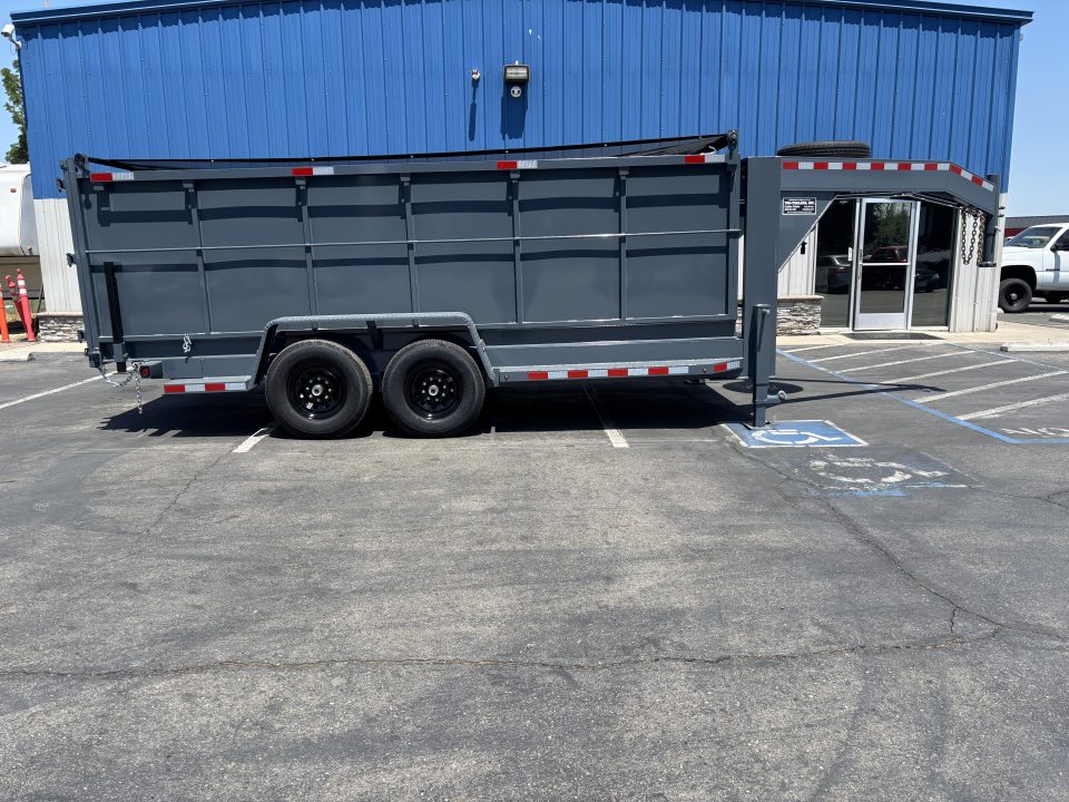 New TRU 7'x16'x4' GOOSENECK DUMP TRAILER 14,000 GVWR
