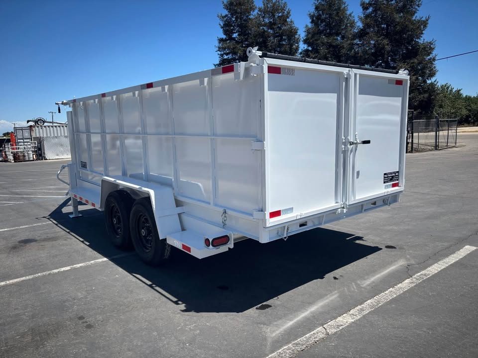New TRU 7'x16'x4' GOOSENECK DUMP TRAILER 14,000 GVWR