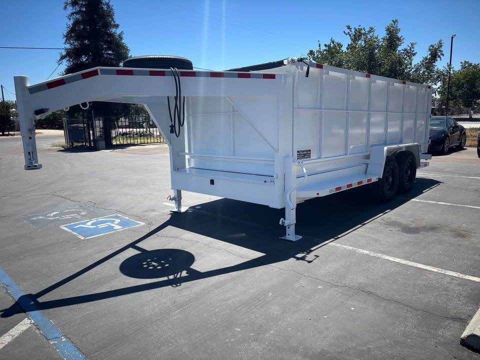 New TRU 7'x16'x4' GOOSENECK DUMP TRAILER 14,000 GVWR