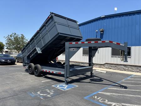 New TRU 7'x16'x4' GOOSENECK DUMP TRAILER 14,000 GVWR