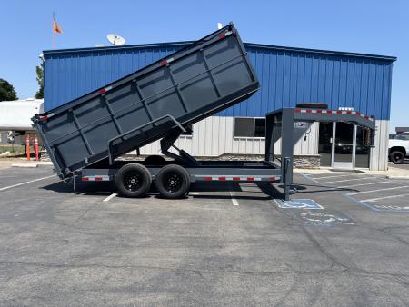 New TRU 7'x16'x4' GOOSENECK DUMP TRAILER 14,000 GVWR