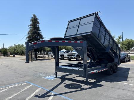 New TRU 7'x16'x4' GOOSENECK DUMP TRAILER 14,000 GVWR