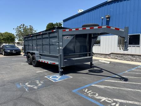 New TRU 7'x16'x4' GOOSENECK DUMP TRAILER 14,000 GVWR
