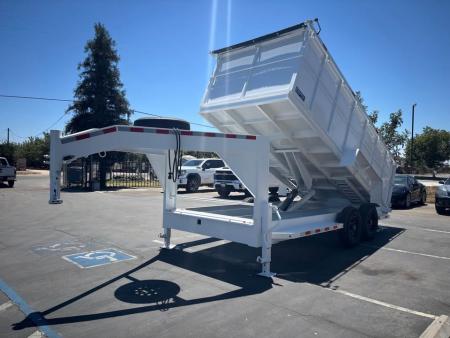 New TRU 7'x16'x4' GOOSENECK DUMP TRAILER 14,000 GVWR