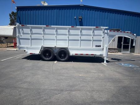 New TRU 7'x16'x4' GOOSENECK DUMP TRAILER 14,000 GVWR