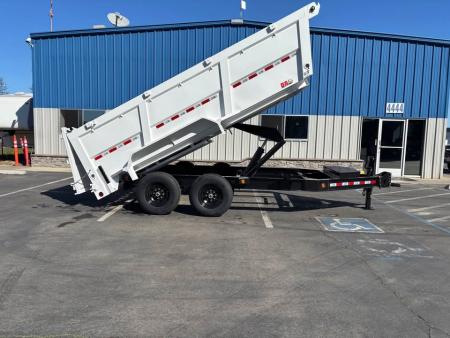 New GR 7'x16'x 42 Inch Walls 8 Inch I-Beam Low-Profile Design Dump Trailer 14k