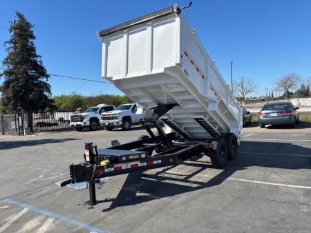 New GR 7'x16'x 42 Inch Walls 8 Inch I-Beam Low-Profile Design Dump Trailer 14k