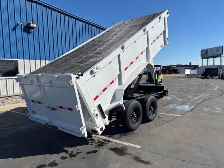 New GR 7'x16'x 42 Inch Walls 8 Inch I-Beam Low-Profile Design Dump Trailer 14k