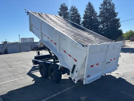 New GR 7'x16'x 42 Inch Walls 8 Inch I-Beam Low-Profile Design Dump Trailer 14k
