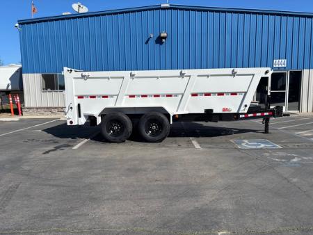 New GR 7'x16'x 42 Inch Walls 8 Inch I-Beam Low-Profile Design Dump Trailer 14k