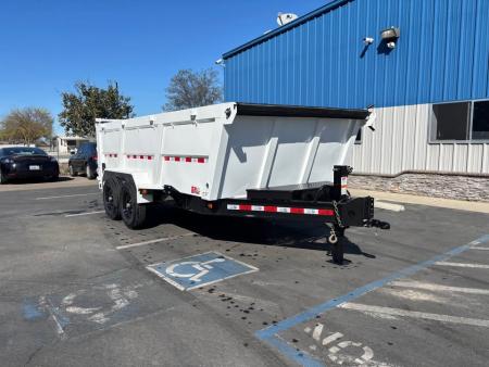 New GR 7'x16'x 42 Inch Walls 8 Inch I-Beam Low-Profile Design Dump Trailer 14k