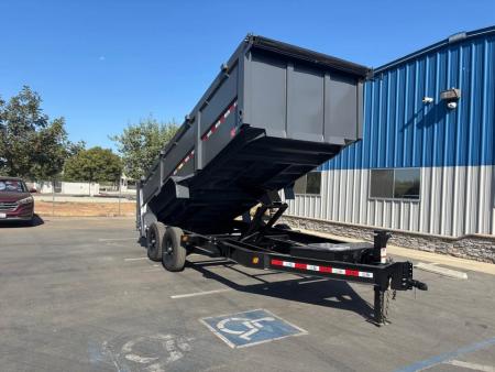 New GR 7'x16'x 42 Inch Walls 8 Inch I-Beam Low-Profile Design Dump Trailer 14k
