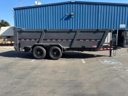New GR 7'x16'x 42 Inch Walls 8 Inch I-Beam Low-Profile Design Dump Trailer 14k