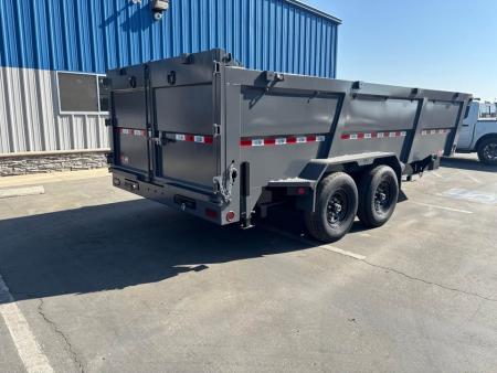 New GR 7'x16'x 42 Inch Walls 8 Inch I-Beam Low-Profile Design Dump Trailer 14k