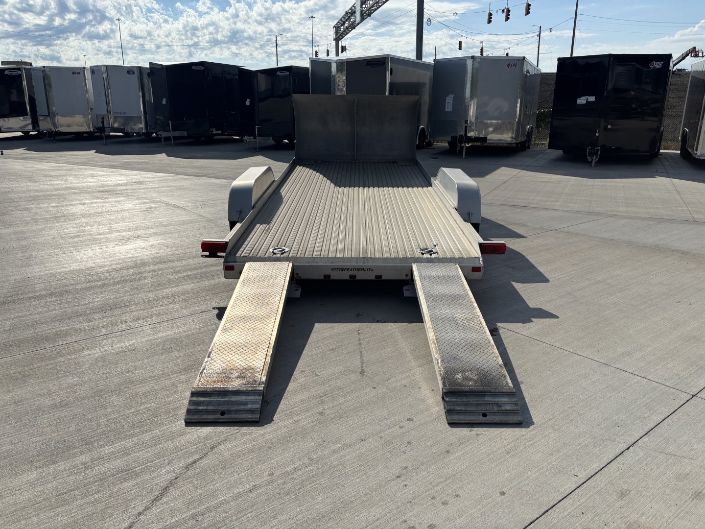 Used 2006 Featherlite Trailers 7916 Flatbed Trailer