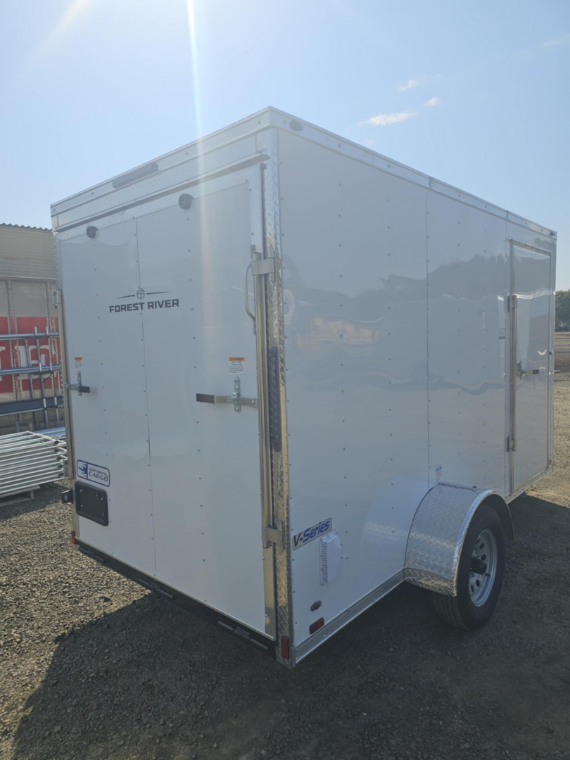 New ENCLOSED CARGO BOX 2026 CONTINENTAL VHW612SA TRAILER 6X12 WHITE RAMP