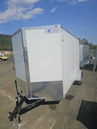New ENCLOSED CARGO BOX 2026 CONTINENTAL VHW612SA TRAILER 6X12 WHITE RAMP