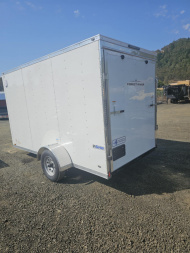 New ENCLOSED CARGO BOX 2026 CONTINENTAL VHW612SA TRAILER 6X12 WHITE RAMP