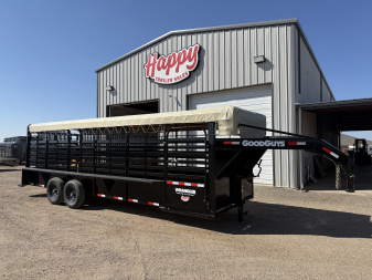 2026 Good Guys 6'8"x24' GN Bar Top Livestock Trailer - BTL