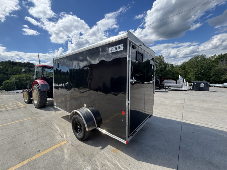 New 2025 Car Mate Trailers 6x12 Sportster Enclosed Trailer - Black w/ Ramp - 2990# GVWR
