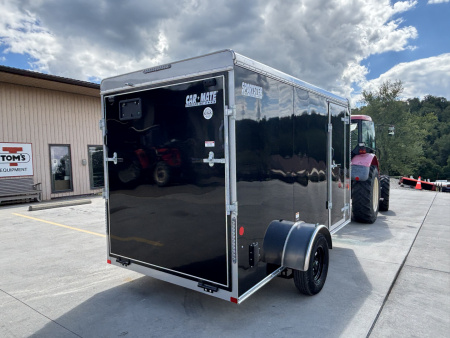 New 2025 Car Mate Trailers 6x12 Sportster Enclosed Trailer - Black w/ Ramp - 2990# GVWR