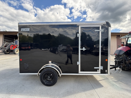 New 2025 Car Mate Trailers 6x12 Sportster Enclosed Trailer - Black w/ Ramp - 2990# GVWR