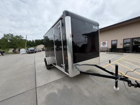 New 2026 Car Mate Trailers 6x12 Sportster Enclosed Trailer - Black w/ Ramp - 2990# GVWR