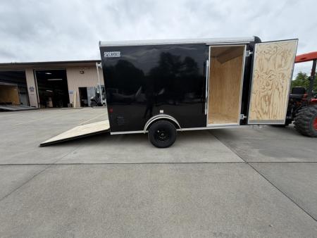New 2026 Car Mate Trailers 6x12 Sportster Enclosed Trailer - Black w/ Ramp - 2990# GVWR