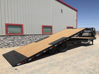New 2026 PJ 102"x28' Gooseneck Deckover Hydraulic Tilt Trailer – T8