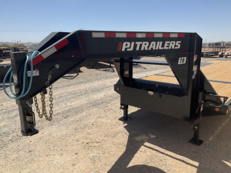New 2026 PJ 102"x28' Gooseneck Deckover Hydraulic Tilt Trailer – T8