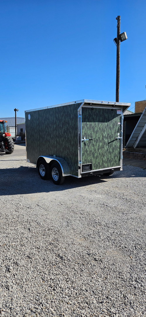 New 2025 Family Trailer 6x12 TandemAxles Cargo / Enclosed Trailer-Screwless Exterior-Rear Spoiler