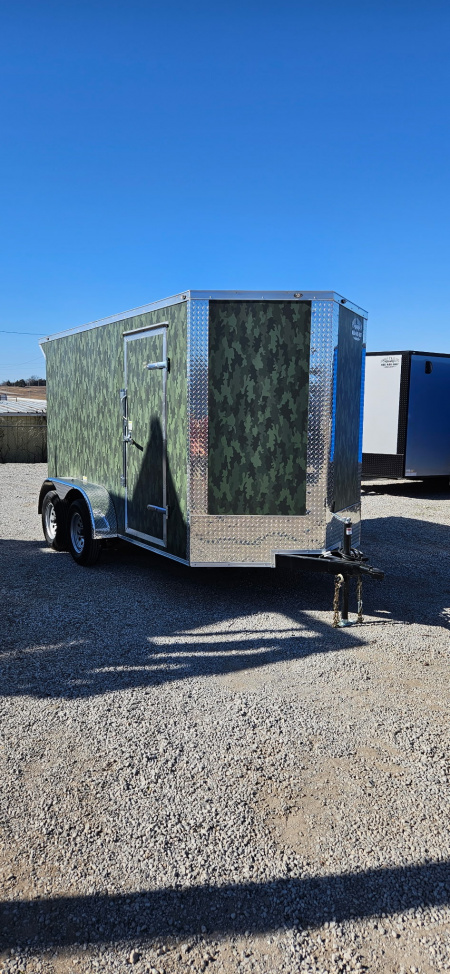 New 2025 Family Trailer 6x12 TandemAxles Cargo / Enclosed Trailer-Screwless Exterior-Rear Spoiler