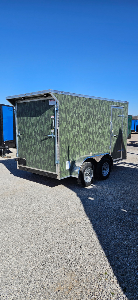 New 2025 Family Trailer 6x12 TandemAxles Cargo / Enclosed Trailer-Screwless Exterior-Rear Spoiler