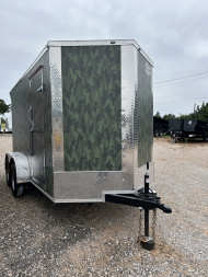 New 2025 Family Trailer 6x12 TandemAxles Cargo / Enclosed Trailer-Screwless Exterior-Rear Spoiler